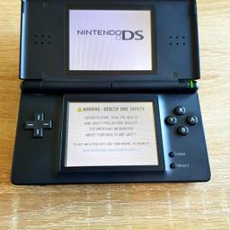 Nintendo DS Lite black, good condition just missing GBA slt dust cover, comes with bag, USB charging lead and spare stylus. Collection only or can deliver locally. Heywood.
