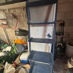 Navy ladder style shelves. Collection only, Darwen