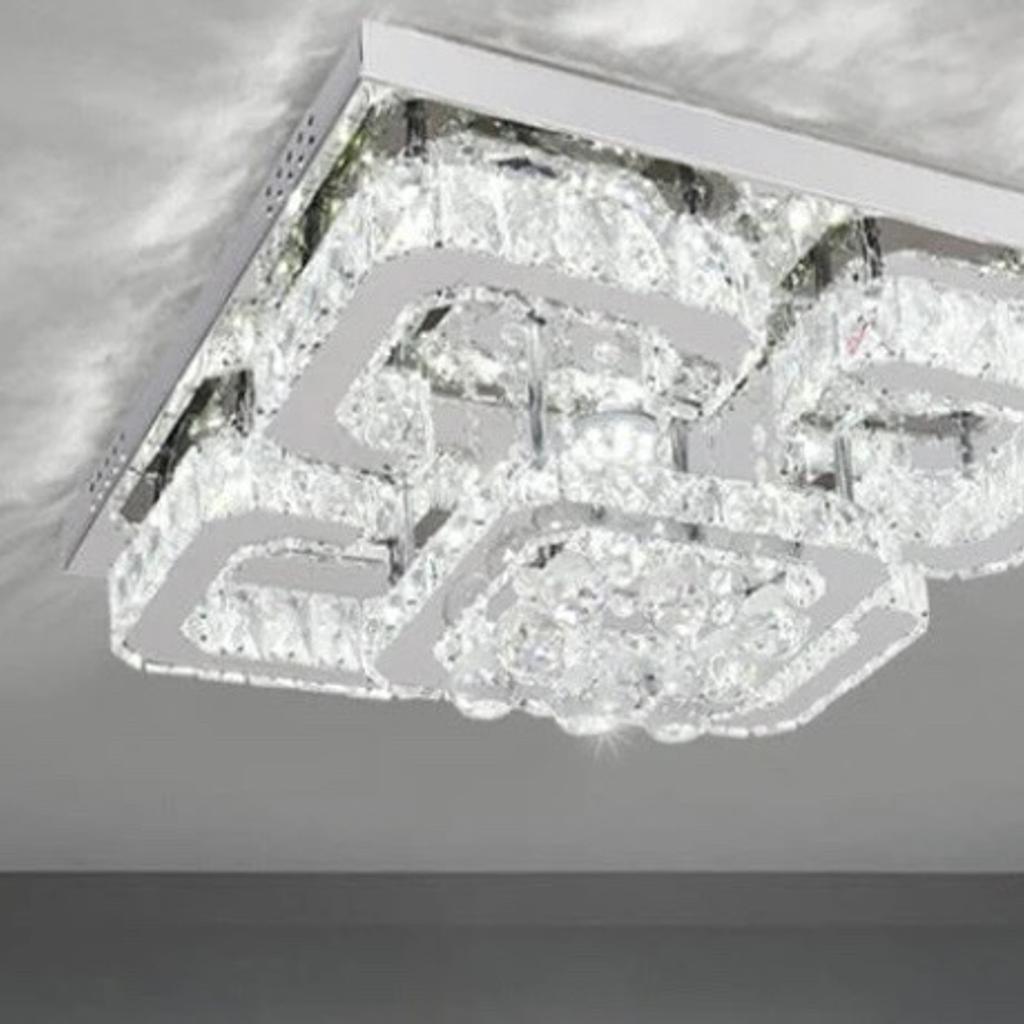 Brand new in the box crystal ceiling light bough in January but never put it up paid 150 for it