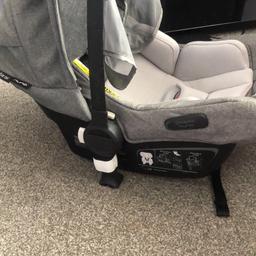 Grey bugaboo pram cosy toes . Car seat has been  used twice . Bugaboo bag changing mat good condition 07845696010