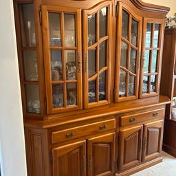 FREE display cabinet. Measures 205cm wide x 216cm high x 45cm deep. Can be divided into 5 parts to move, collection only please.