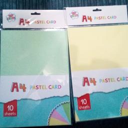 2 brand new both same sets of A4 pastel card collection from horncastle Linc's can post & combine postage on multiple items