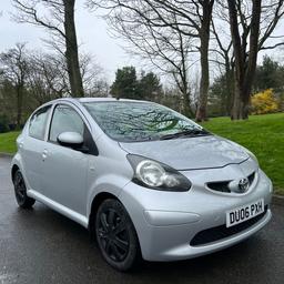 Hi All, Automatic Toyota Aygo Vvt-I S-A, 1.0 Litre, Petrol, 11 Months Mot, Hpi Clear, Drives Excellent, Full Service History, Last Serviced At 94500 Miles, Very Well Maintained, Smooth Engine And Gearbox, Genuine Mileage Of  74500, 2 Keys, In Excellent Condition Inside And Out, 

ULEZ/ Clean Air Zone Exempt, £20 Tax, CD/AUX, 5 Door, All Tyres In Very Good Condition, Full Spare Wheel, Silver

£3350 Nationwide Delivery Is Available. 
Thank You For Looking.