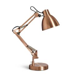 Brand new

Designed to sit on a desk or side table, it has an adjustable swing arm so you can point the light wherever you need it most. It has an inline switch so the base maintains its warm shine and the rounded shade gives it a classic finishing touch.
Dimensions:
• Overall size H57, W32, D15cm, .
• Shade size H16, D15cm.
• Diameter of base 15cm.
• Cord length 1.5m.
Bulb Information:
• Bulbs required 1 x golfball E14 small edison screw LED bulb(s) (not included).
• Recommended maximum wattage: 6 watts.

General Information:
• In-line switch.
• IP rating 20 - not suitable for bathroom use.
• Fully assembled.
• Product is mains powered.

Collection from B20 Perry Barr Area only.