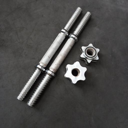 Buy & Sell West London Edgware Road - West London - Photos for Chrome Finish Cast Iron Spinlock Dumbbell Bar