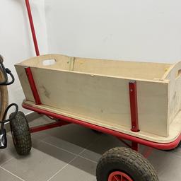 Bollerwagen aus Holz B/H/L: ca. 61x97x95 cm