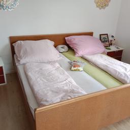 Doppelbett mit Matratzen und Lattenrost zuverschenken,muss selber auseinander gebaut werden kann sofort abgeholt werden
