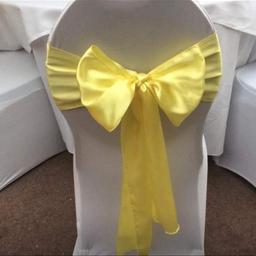 I have available wedding chair sashes in various colours both satin and taffeta.
Happy to sell as a job lot ideal for wedding organisers or can sell separately.
please message for quanty, price and colours available 
thanks