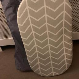 Comes with bespoke mattress (I purchased for £35) last picture attached & 1 x fitted sheet, 1 x mattress protector.

Folds up flat in half and both the cot and mattress fits in the bag. 

From a smoke and pet free home