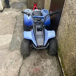 Kazuma 50cc rev and go 4stroke quad sellin as spare and repair as been stood for few years wants carb clean and new battery not seen it run don’t see why it won’t with a carb clean and new battery back brake works sold as seen at £180