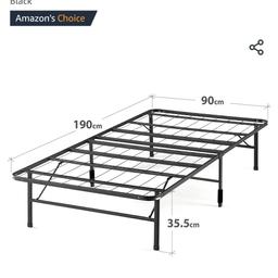 Folding put away guest bed metal frame only