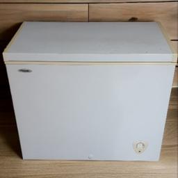 large chest freezer fridgemaster with basket,defrosted and cleaned,good working order,top has few little scratches,from smoke and petfree home,sale due to downsizing,height 82cm width 95cm depth 53cm,delivery possible for little extra charge
