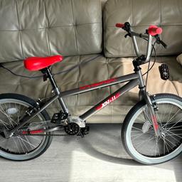 BMX bike .
This is brand new .
Bought for my grandson at Xmas from Debenhams 
Paid £160 new
Can’t get use to the bike as it has no gears so he’s going to stick with his mountain bike
So been forgot about and not been used as you can see from the pictures.
Still has the threads on the tyres .
Such a shame as a lovely looking bike in the grey and red.
All set up and ready to go . 
Bike is brand new and never been rode.
£100
This is brand new and a great price .

Yes it’s still for sale if it’s on here and you see it.


Description from Debenhams 
A real game changer at the price point, this BMX is based around a Hi-Ten Steel frame assuring confidence when hitting the streets or ramps. The alloy 20" wheels are wrapped in 20"x1.125 grey walled tyres, sure to make a mark on the streets (if you'll excuse the pun). Thanks to the 25-9t gearing ratio the XN-11 posesses the riding feel of a competition level BMX, with a smaller front sprocket giving more ground  clearance