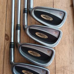 set of titĺeist 822 irons 4 to sw
n s pro shafts (regular) fitted near new half cord grips 
in excellent condition 
if collected will include golf bag plus rescue wedge