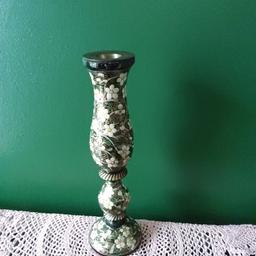 Papier Machie candle stick holder 9" tall, collect from sidcup DA15