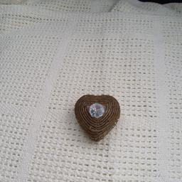 Heart Shaped trinket box with bead details, collection from sidcup DA15