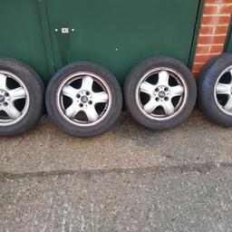Removed from R56 Mini Cooper.

Good tyres all round. minior scuffs on wheels but will clean up good. 

cash or transfer on collection