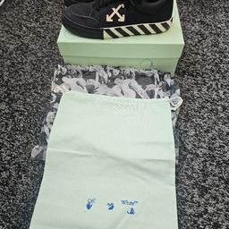 Off white vulcan trainers like brand new only worn twice, comes with original box and bag with tags and labels in the box