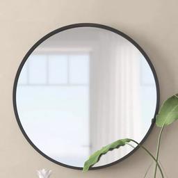 50CM Round Wall Black Mirror, Brand New Boxed Unopened. Collection Only

This is a beautiful practical round mirror. A simple yet classically designed mirror, perfect for quick check-ups before you leave the house. Featuring a sleek and slender metallic frame, its minimalist style is ideal for hanging up in your modern style bathroom and hallway. Inject some style and function in your living space.
