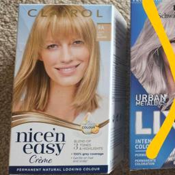 Clairol
Nice'n easy Crème 
Blend of 3 tones and highlights 
Colour: 9A - Light Ash Blonde
Permanent natural looking colour
