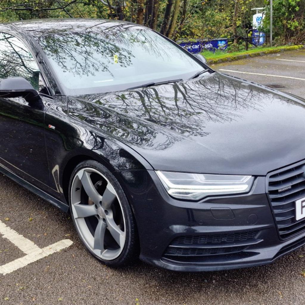 AUDI A7 3.0 TDI QUATTRO,BLACK EDITION,S-LINE 2 FORMER KEEPERS,LONG MOT NOVEMBER 2024,GOOD SERVICE HISTORY,FULL BLACK LEATHER INTERIOR,HEATED SEATS,PRIVACY GLASS,NAVIGATION,ULEZ Compliant Front And Rear Parking Sensors, 21''Inch Alloy Wheels, Privacy Glass, Light & Rain Sensors, Voice Command, Cruise Control, Paddle Shifters, DAB Tuner, Heated Seats, Navigation, Traffic Update, Audi Drive Select, Bluetooth Interface And Audio Player, S-Line Embossed Leather Seats, Electric Seats With Memory Function, ISOFIX, Audi Music Interface (AMI), Headlight Washer System, Electric Windows, Electric Heated Side Mirrors, Central Locking, Multi-Function Steering Wheel, On-Board Computer Screen, Front And Rear Leather Arm Rests, Cup Holders,12V Power Socket, 12V Power Socket - Rear, 20in Alloy Wheels - 5-Twin-Spoke Design, ABS - Anti-Lock Braking System, AMI - Audi Music Interface, AUX-IN Socket, Acoustic Glazing, Acoustic and Visual Parking System - Front, Acoustic and Visual Parking Andy Many More