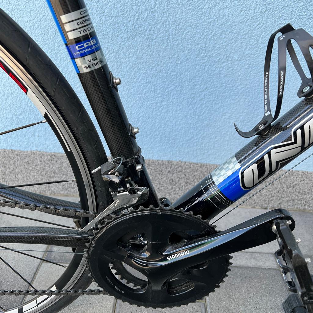 Verkaufe schönes Rennrad Univega Strato Carbon 52cm schwarz Neuwertig lt. Beschreibung und Fotos