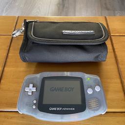 Gameboy Advance

Model number - AGB-001

Genuine gameboy I’ve owned from new since a kid

Good working order, there is a few marks overall good condition

I also have a genuine official gameboy carry case in very good condition

Cash on collection or I can post for cost

Let me know if you have any questions!