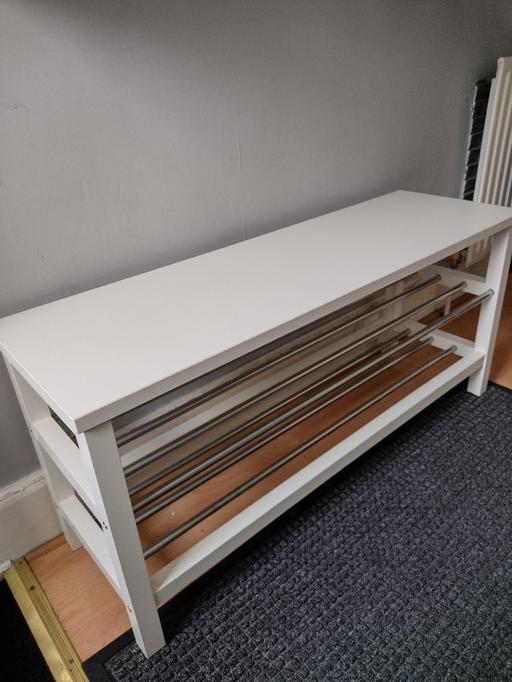 Buy & Sell South West London Chelsea - South West London - Photos for White IKEA TJUSIG Bench with shoe storage