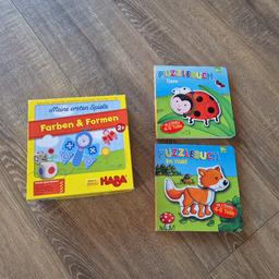 Haba Farben & Formen Spiel an 2 Jahren und 2 Puzzle Bücher ab 2 Jahren