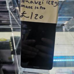 Huawei mate 10 pro 128GB unlocked

In good condition please look at the pictures comes with 3 months warranty from our phone shop comes with USB cable only can be collected from Harrow or acton