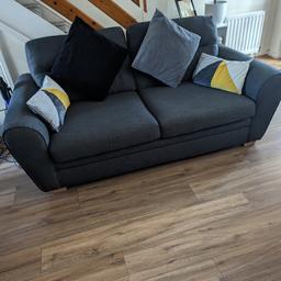 dfs sofa x2 and chair always had throw overs on smoke free home and pet free excellent condition 400 ono