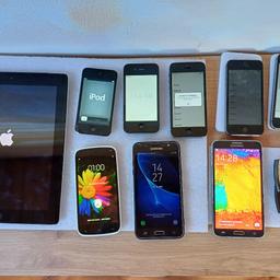 biete hier 10 alte Geräte an iphone 4/5/5s/SE Samsung j5/note 3/ ipad/ ipod 
Alle Funktionieren aber einige haben Gebrauchsspuren und macken , mehr infos auf anfrage