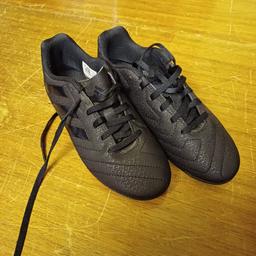 black Adidas size 1 football boots.  in great condition.