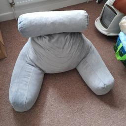For sale and selling for my friend she has a very comfy support cushion back rest with arms,also great for gamers,use it on a settee of o the floor(gamers).it's in good condition,need gone before 28th May,collection only from Burntwood Staffs.thanks