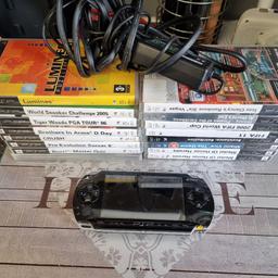 psp works perfect comes with charger and 16 games