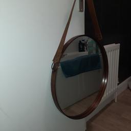john Lewis copper Round Mirror Leather Hanging Strap,great condition collection only middlesbrough