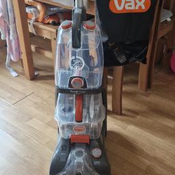 Hi I am selling a lovely VAX CARPET CLEANER I've only used it twice since I had it a year ago, but the reason for selling is it's to heavy for me to lift up and down stairs but it is a great cleaner.

Condition like new it will be clean through when someone buys it because it's been stored in my cupboard.

Has u can see everything is with the vax from the photos but if there is any questions please ask, thank u.

Cash and collection pls