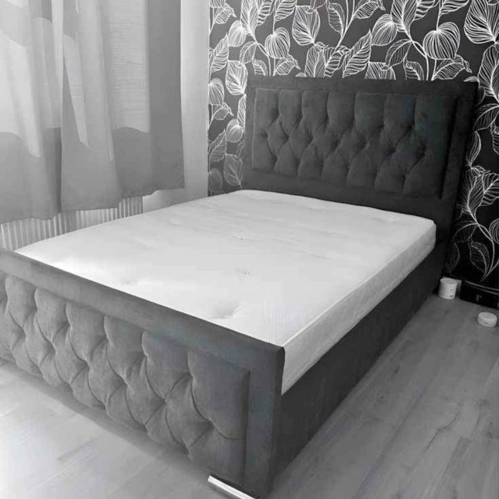 For more details WhatsApp at +44 7424 461134

🎨Comes in wide range of colours & Fabrics
Available Sizes 📐
Single, Small Double, Double, Kingsize & Superking Size

All types of Upgraded mattresses available

✅Mattress optional
✅ FREE Delivery now Available
✅Ottoman box available
✅Gaslift Storage (Optional)
✅ Includes slats & solid base
✅Cash on Delivery Accepted
✅Nationwide Delivery Available (T&C Apply)

If this looks like next dream bed then get in touch with us🌠

Shop this luxury bed frame for the most reasonable and honest prices💥