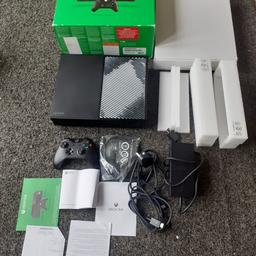 xbox one 1tb console complete with all cables .controller and box with inserts etc console and controller in excellent condition just the couple scratches to shiny bit at front .. box has some wear ..

the chat headset is new still sealed in its bag

all in fully working order

collection uttoxeter or I can post for £7