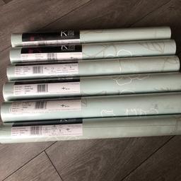 6 brand new unopened rolls plus 2 opened half used rolls 
Matching batch numbers 
Duck egg with a flower