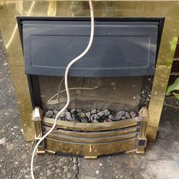 working fireplace. 
moved in and changed for wood burner. 
electric fireplace works perfect. no issues. 
cash on collection
