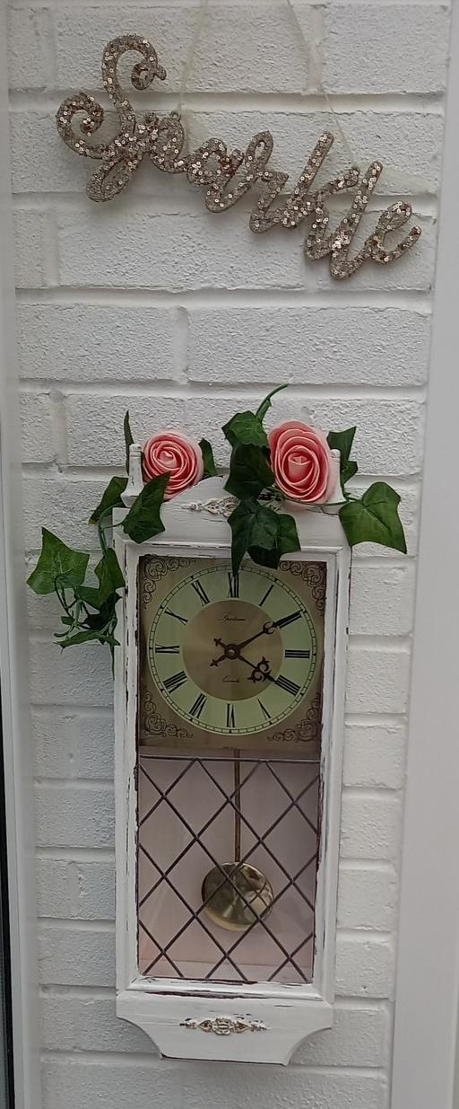 Buy & Sell West Midlands Walsall - Photos for VINTAGE shabby chic WORKING WALL CLOCK