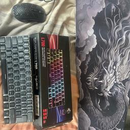 Mechanical Keyboard - comes with original box
Mouse
Mouse mat - has slight stains but will come out with a wash, shown in pictures 
Open to offers 
Collection only from b44