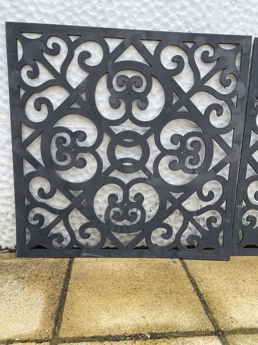 Buy & Sell Barnet East Barnet - Barnet - Photos for 10 black decorative garden panels 90cmx90cm