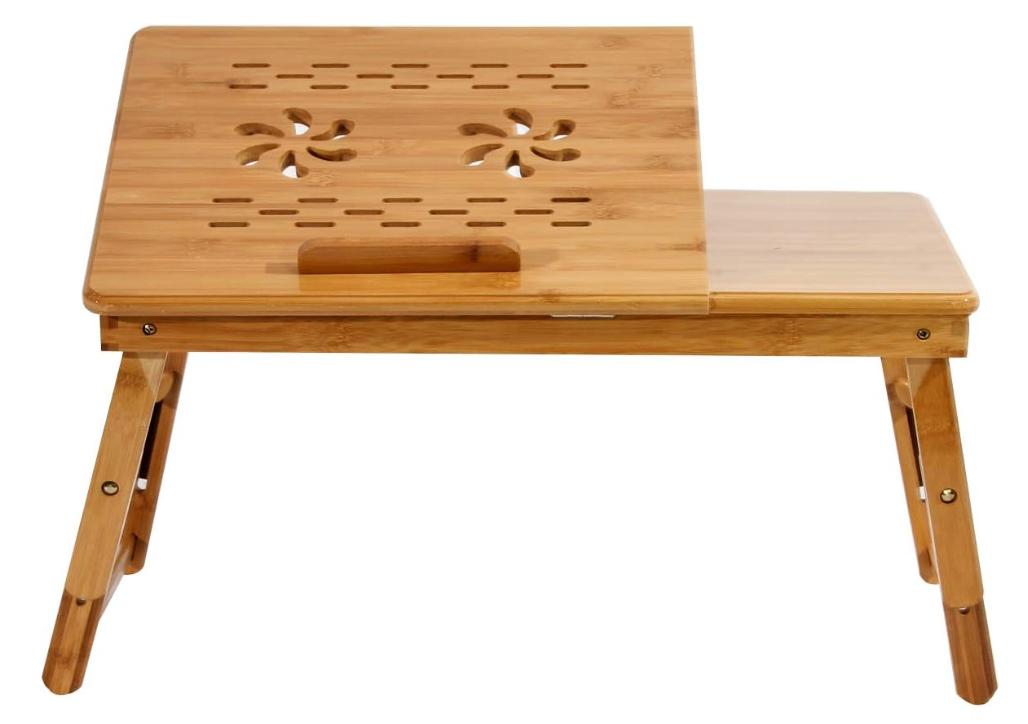 Bamboo Folding Lap Desk Stand Brown main image 1