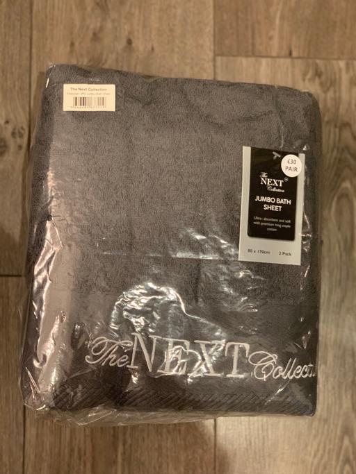 Buy & Sell East London Havering - Photos for Next 2 Jumbo Bath Towels Grey Set