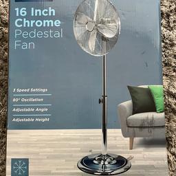 status 16 inch chrome pedestal fan
