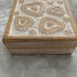 Wooden box with scented candles or for trinkets etc
