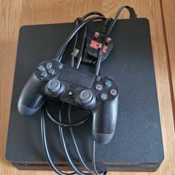 PS4 slim, comes with coax cable and charger for handset.
perfect working order
very clean, smoke free home
comes with 6 games 18+
COLLECTION ONLY PLEASE
cash on collection
Thank you