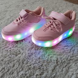 Girls LED wheel trainers, with colourful LED lights. Size 29
They are chargeable 
With two wheels